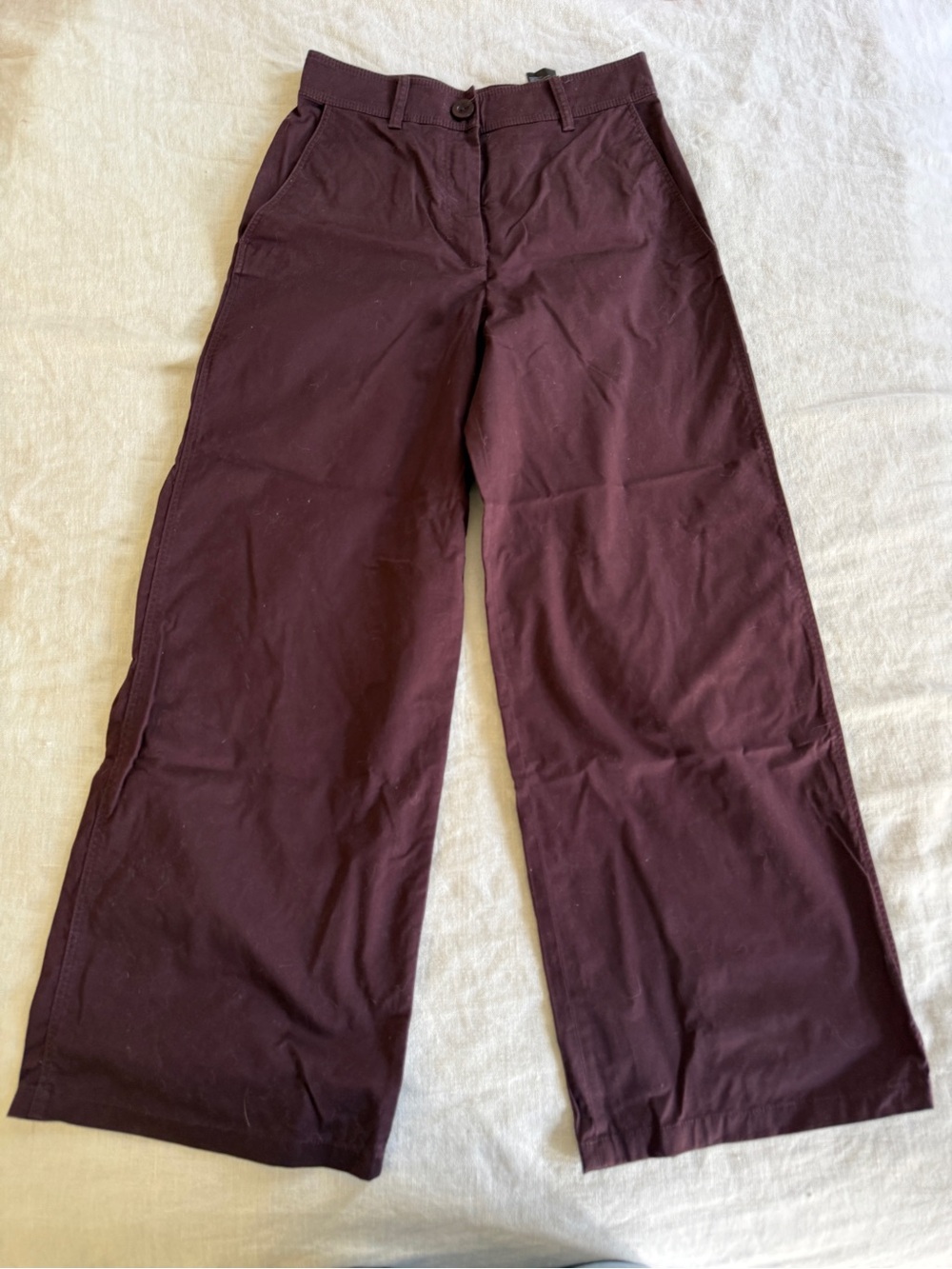 COS Wide-Leg Pants in Deep Burgundy